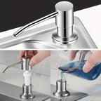 Dispenser inox escovado em detalhe