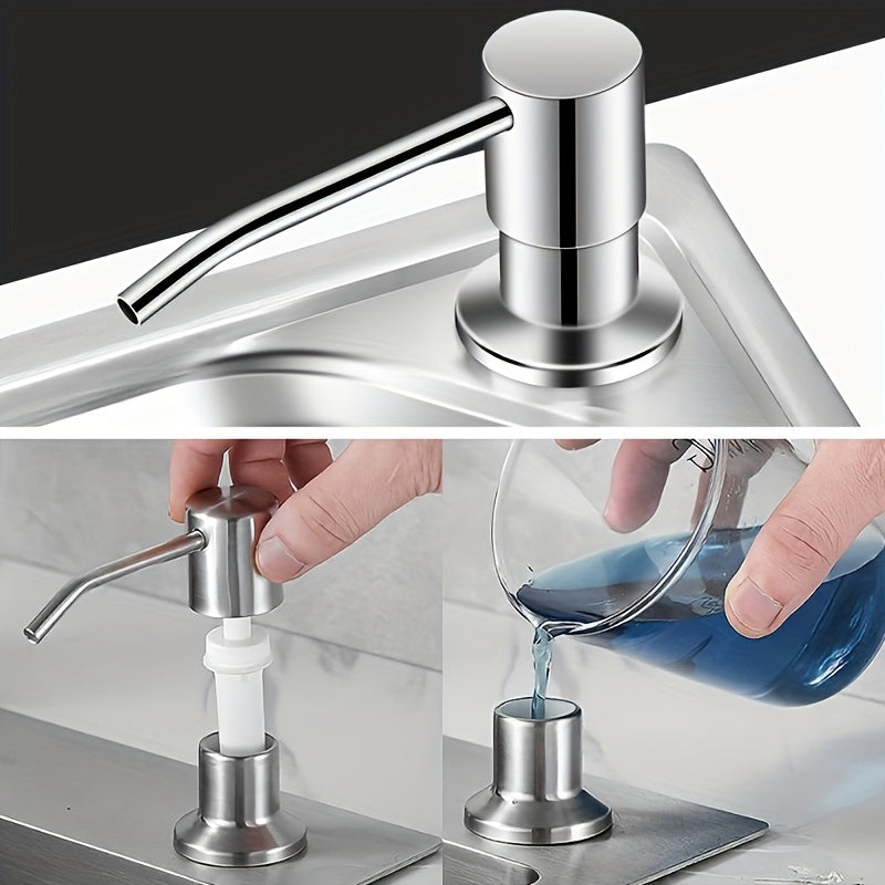 Dispenser inox escovado em detalhe