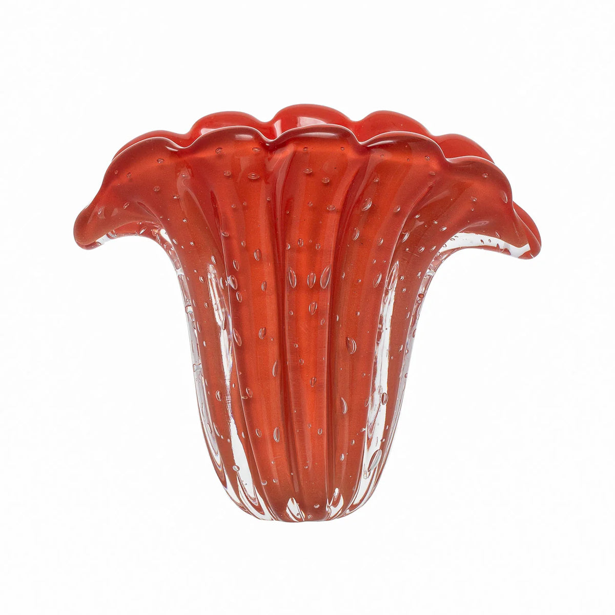 Vaso De Decoração Em Murano Terracota