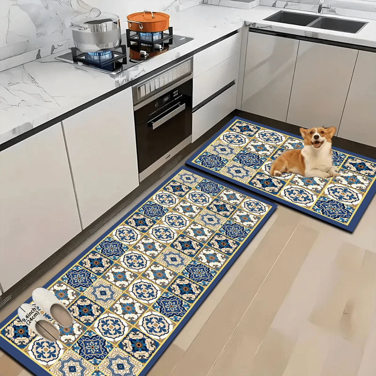 Tapete para Cozinha Azulejos Boêmio