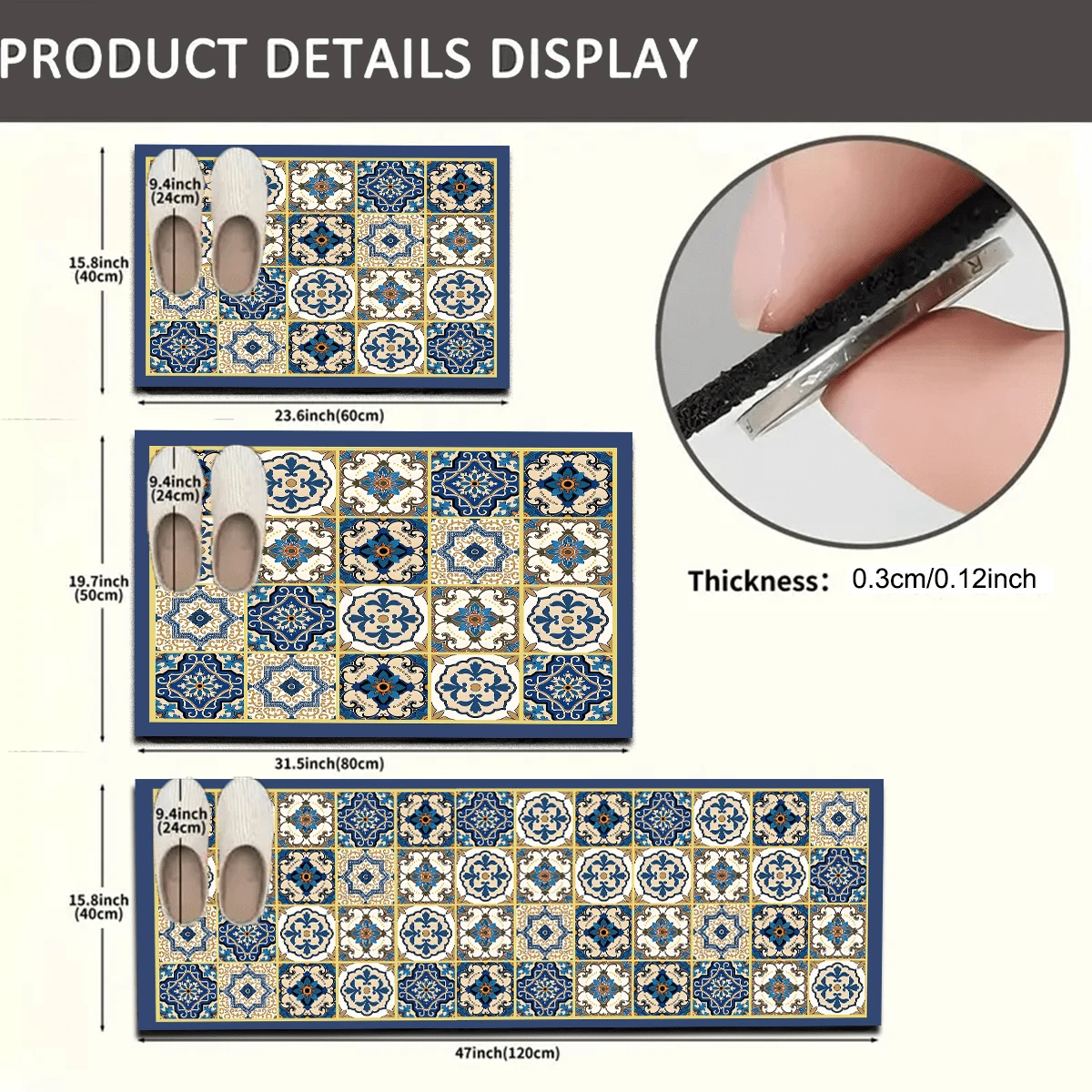 Tapete para Cozinha Azulejos Boêmio