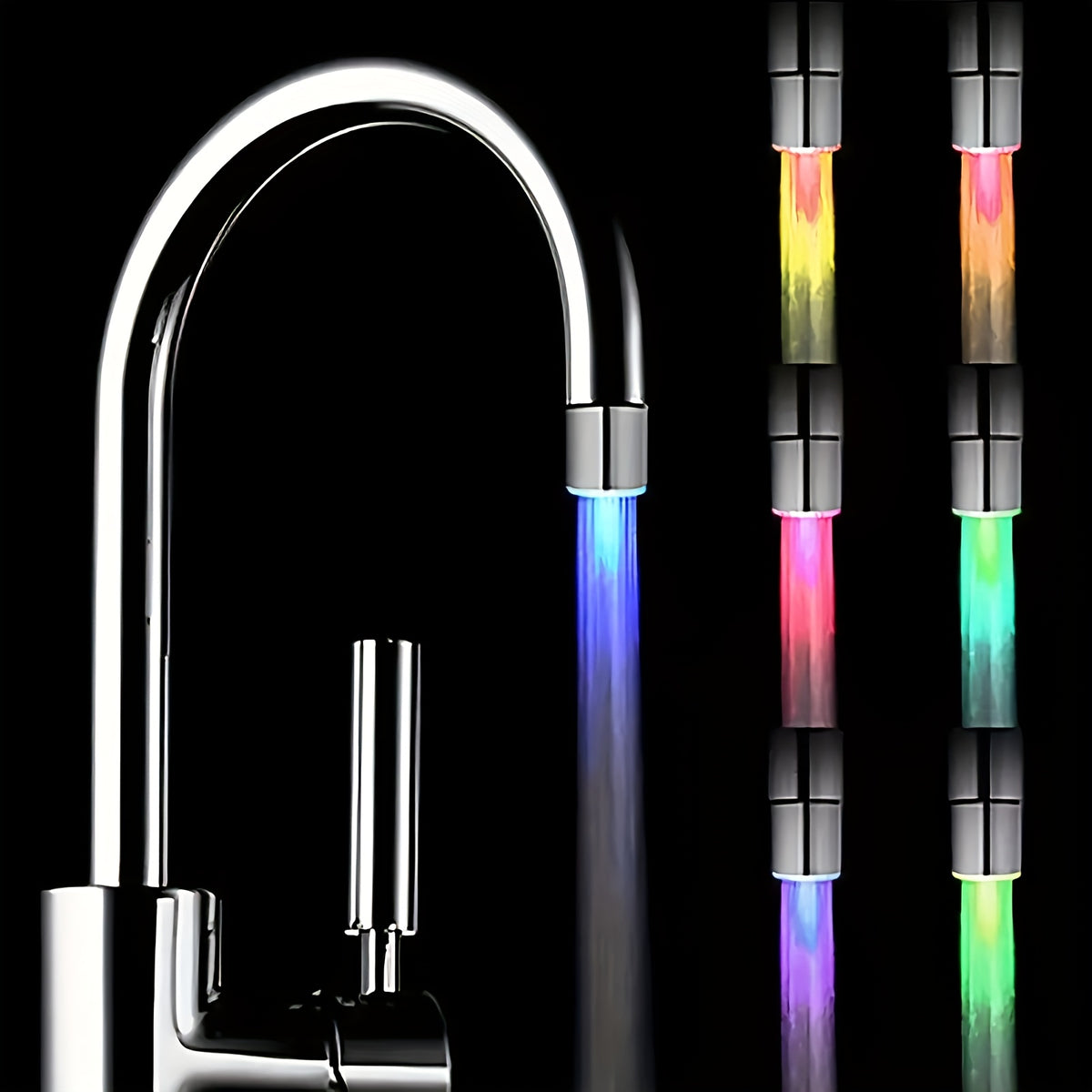 Arejador de torneira LED com luz colorida