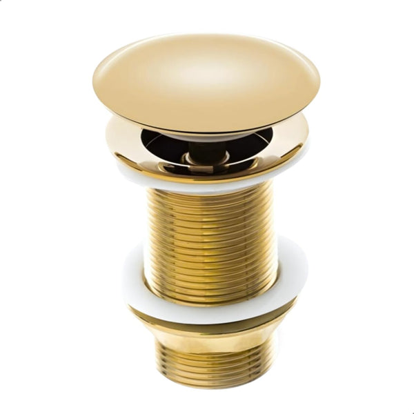 Válvula click de inox dourada 1.1/4 para cuba de banheiro