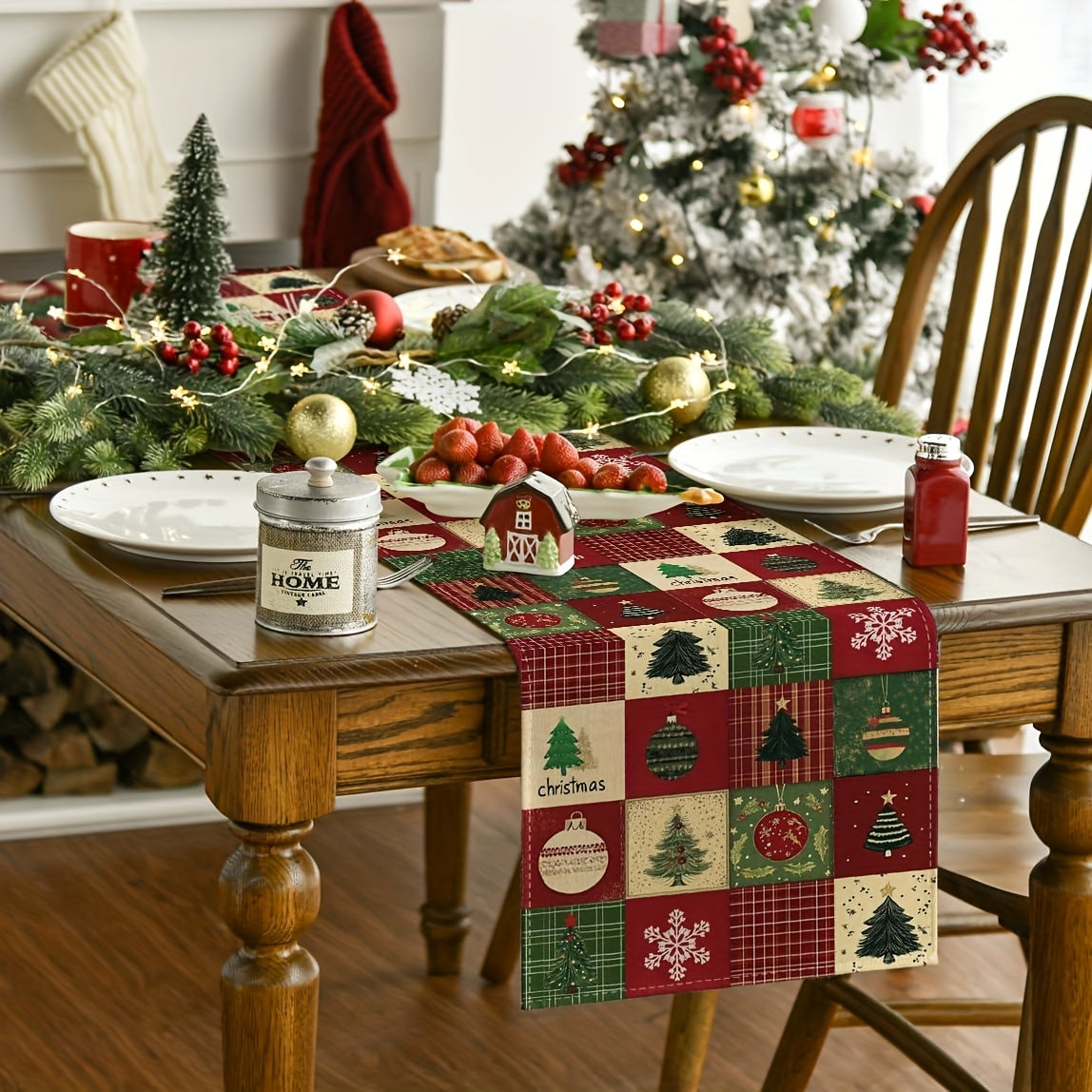 Medidas do caminho de mesa de Natal