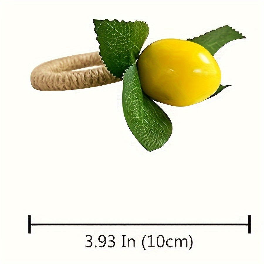 Medida do anel de guardanapo limão: 10 cm