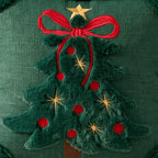 Capa de almofada de pelúcia com árvore de Natal