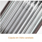 Arandela Externa Vidro Canelado Marrom