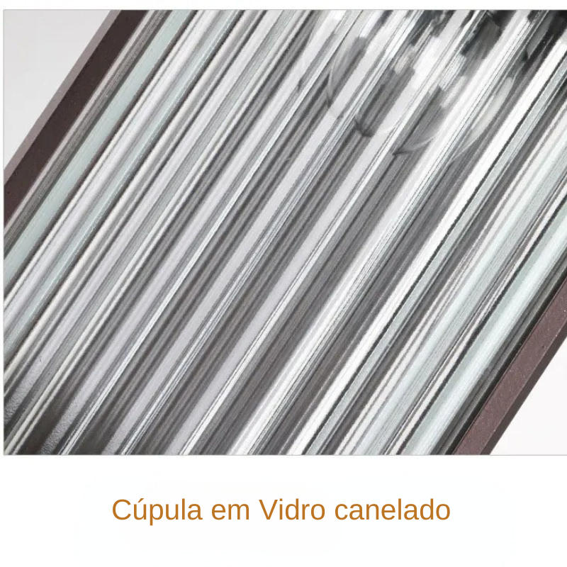 Arandela Externa Vidro Canelado Marrom