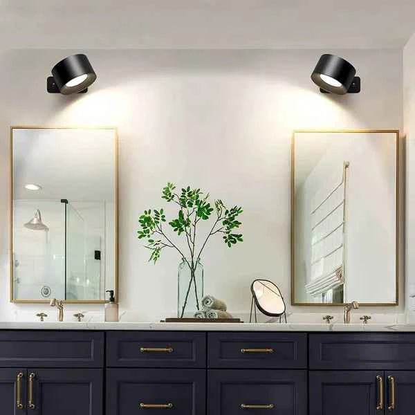 Arandela de Parede Interna LED Bifocal Sem Fio - 2 Unidades