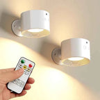 Arandela de Parede Interna LED Bifocal Sem Fio - 2 Unidades