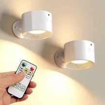 Arandela de Parede Interna LED Bifocal Sem Fio - 2 Unidades