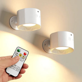 Arandela de Parede Interna LED Bifocal Sem Fio - 2 Unidades