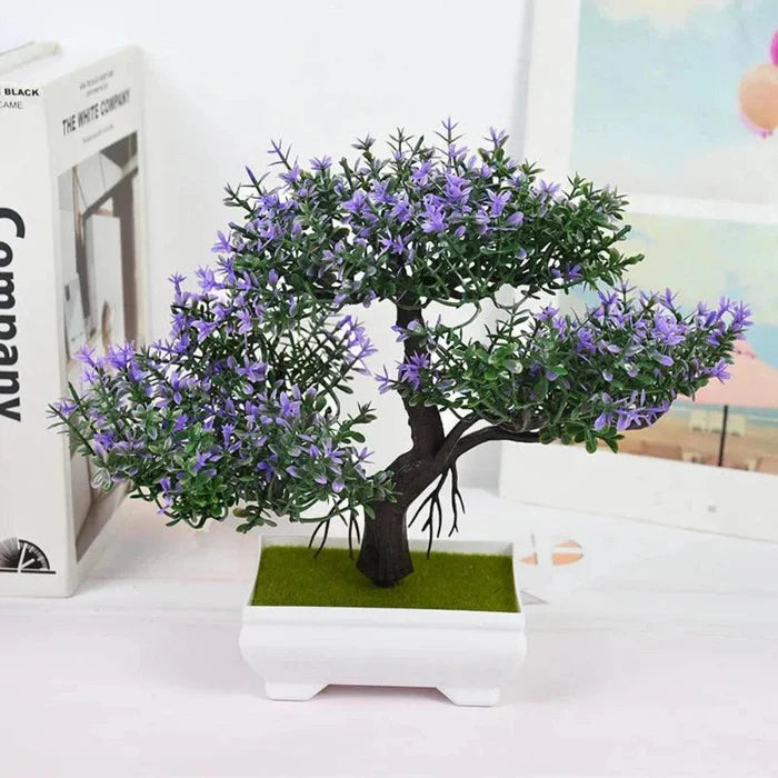 Bonsai Artificial Arvore com Flores em Seda