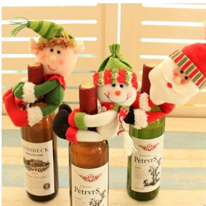Capa de Garrafa de Vinho Decorativa Natal