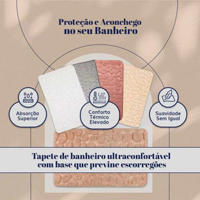 Tapete para Banheiro Antiderrapante Absorvente