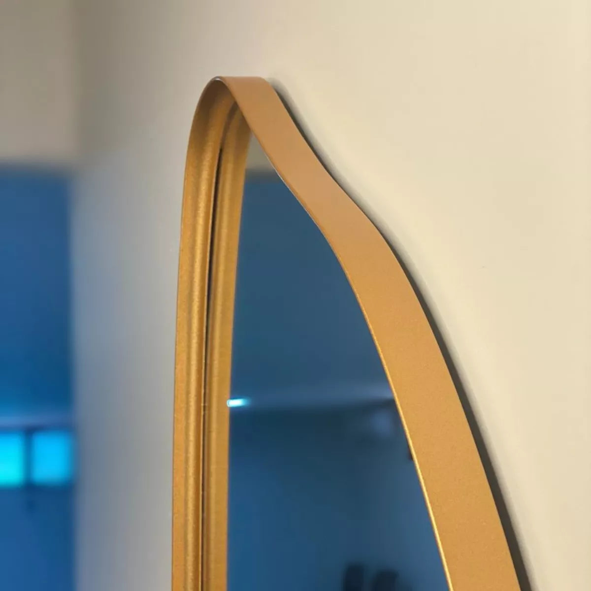 Espelho Orgânico Grande com Moldura em Alumínio 170x70cm - Casa Stony