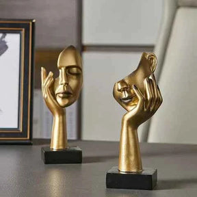 Conjunto de Esculturas de Resina para Decoração Beleza Mulher