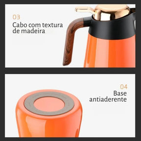 Garrafa Térmica Café Chá Inox 1.6L - Casa Stony