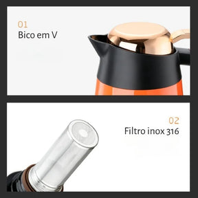 Garrafa Térmica Café Chá Inox 1.6L - Casa Stony