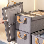 Caixa Organizadora de Roupas com Tampa - Kit 4 unidades