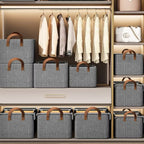 Caixa Organizadora de Roupas com Tampa - Kit 4 unidades