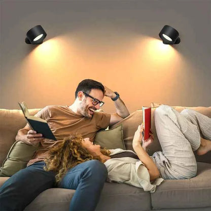 Arandela de Parede Interna LED Bifocal Sem Fio - 2 Unidades