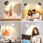 Arandela de Parede Interna LED Bifocal Sem Fio - 2 Unidades