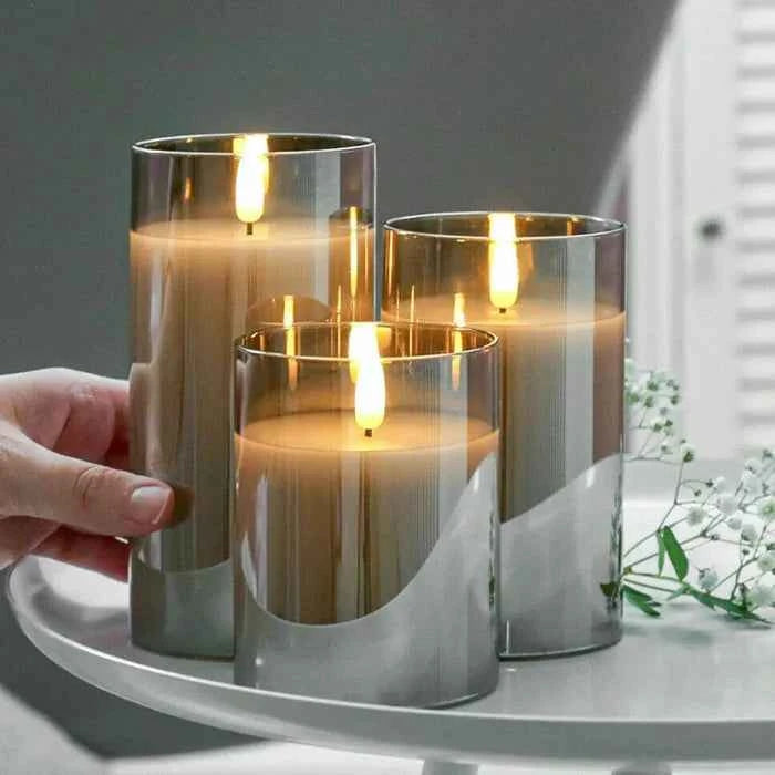 Kit 3 Velas de LED com Controle Remoto