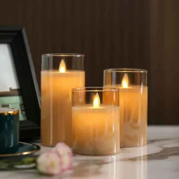 Kit 3 Velas de LED com Controle Remoto