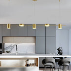 Lustre Pendente Moderno Dourado Led - Casa Stony