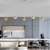 Lustre Pendente Moderno Dourado Led