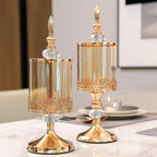Pote de Vidro Elegante com Tampa - Casa Stony