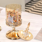 Pote de Vidro Elegante com Tampa - Casa Stony