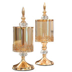 Pote de Vidro Elegante com Tampa - Casa Stony
