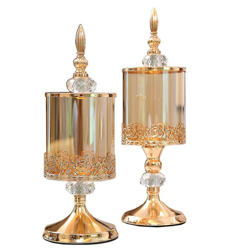 Pote de Vidro Elegante com Tampa - Casa Stony