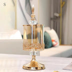 Pote de Vidro Elegante com Tampa - Casa Stony