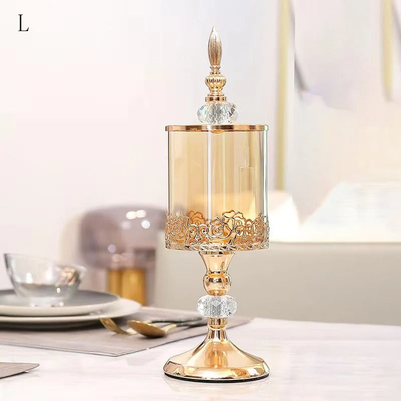 Pote de Vidro Elegante com Tampa - Casa Stony