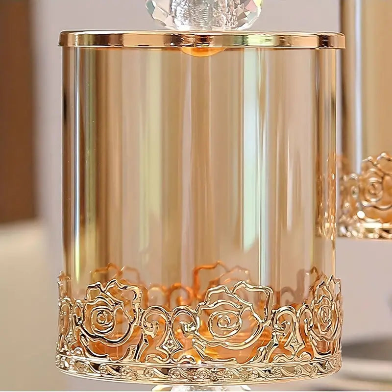 Pote de Vidro Elegante com Tampa - Casa Stony