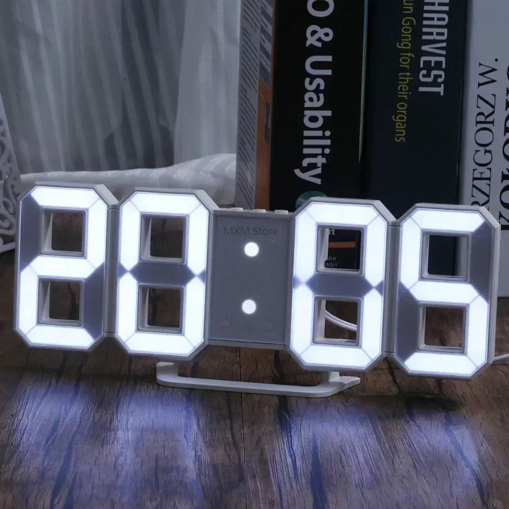 Relógio de parede digital LED 3D