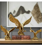 Estatueta Decorativa Águia Dourada