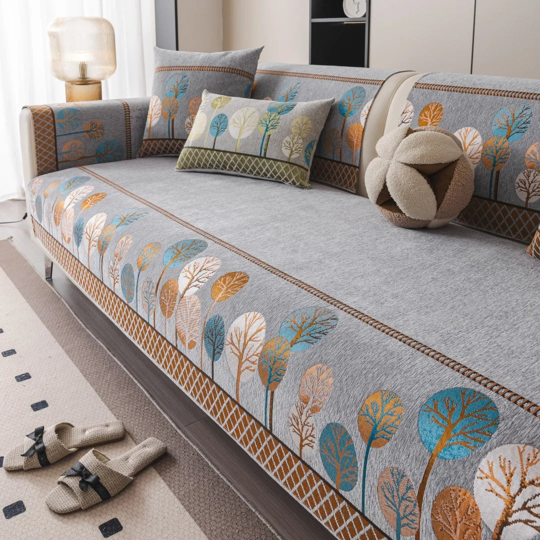 Capa de Sofá Boho Jacquard Chenille - Casa Stony