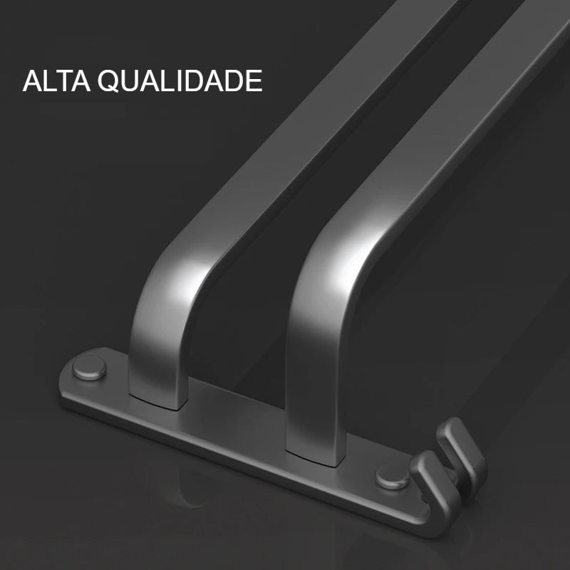Toalheiro de parede com barras duplas e triplas