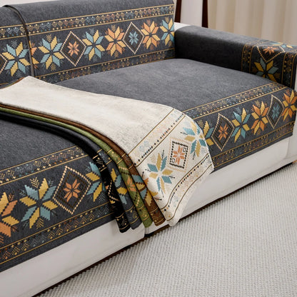 Capa de Sofá Boho Jacquard Chenille - Casa Stony