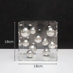 Caixa Decorativa em Acrílico com Bolas em Metal