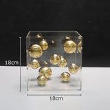 Caixa Decorativa em Acrílico com Bolas em Metal