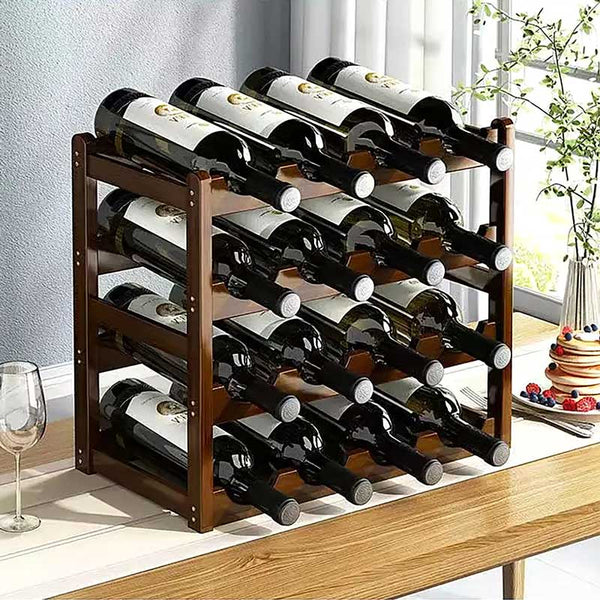 Suporte para vinhos de madeira para organizar garrafas com charme e praticidade
