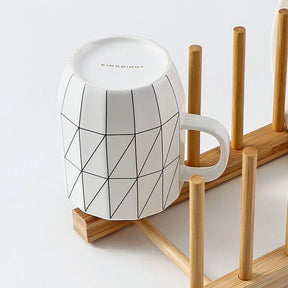 Suporte Escorredor Porta Pratos De Bancada De Bambu - Casa Stony