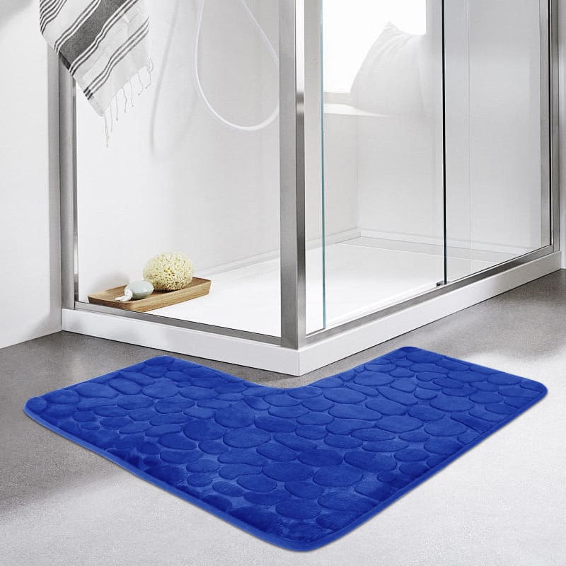 Tapete para Banheiro Antiderrapante Absorvente Canto em L