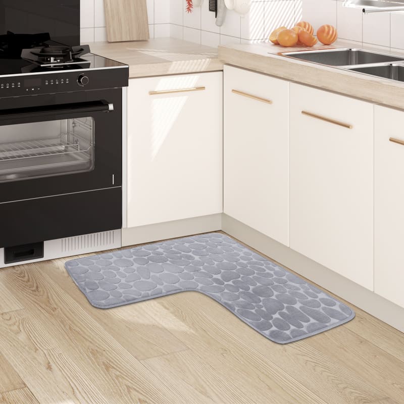 Tapete para Banheiro Antiderrapante Absorvente Canto em L - Casa Stony
