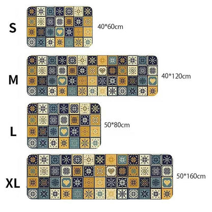 Tapete para Cozinha Impermeável Ladrilhos Perla